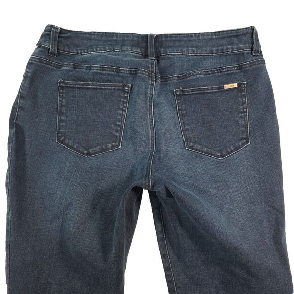 Chico's So Slimming Jeans Straight Leg Women's Size 2 Regular Stretch Blue - Picture 4 of 9